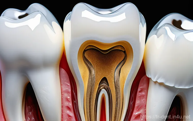 치아 홈 메우기 효과와 비용 - A highly detailed, clean, and illustrative close-up of a human molar, showcasing its intricate chewi...