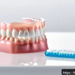 투명 교정 유지 관리 방법 - A close-up, hyper-realistic image of a transparent invisible dental aligner made from thermoplastic ...