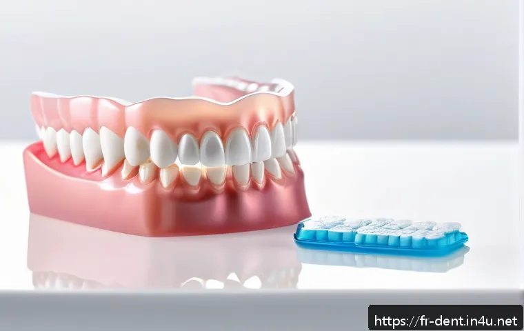 투명 교정 유지 관리 방법 - A close-up, hyper-realistic image of a transparent invisible dental aligner made from thermoplastic ...